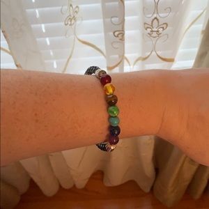Magnetic bohemian chakra Reiki bracelet